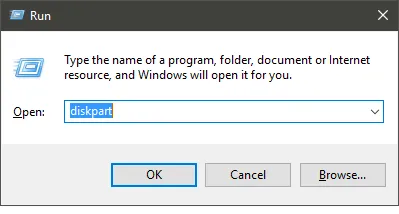 Windows Run Diskpart
