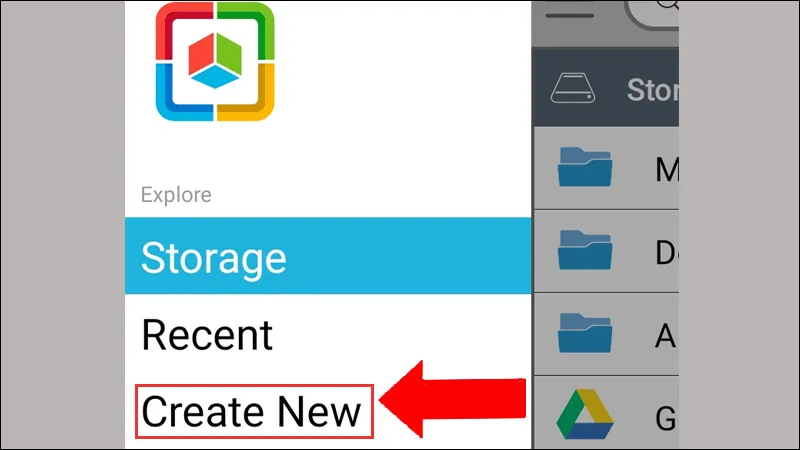 Giao diện tạo slide mới trên ứng dụng SmartOffice