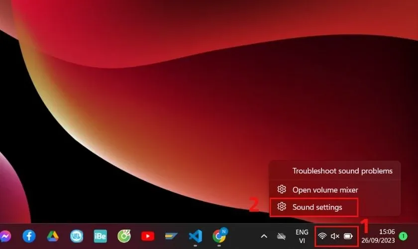 Kiểm tra cài đặt âm thanh khi Win 11 không nhận tai nghe