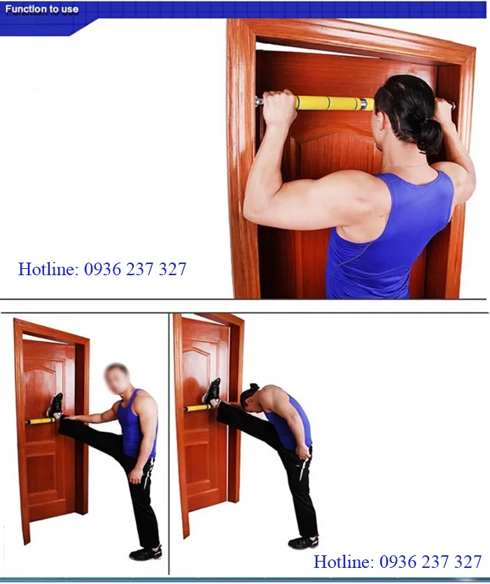 Xà đơn treo tường không cần bắt vít có tay cầm