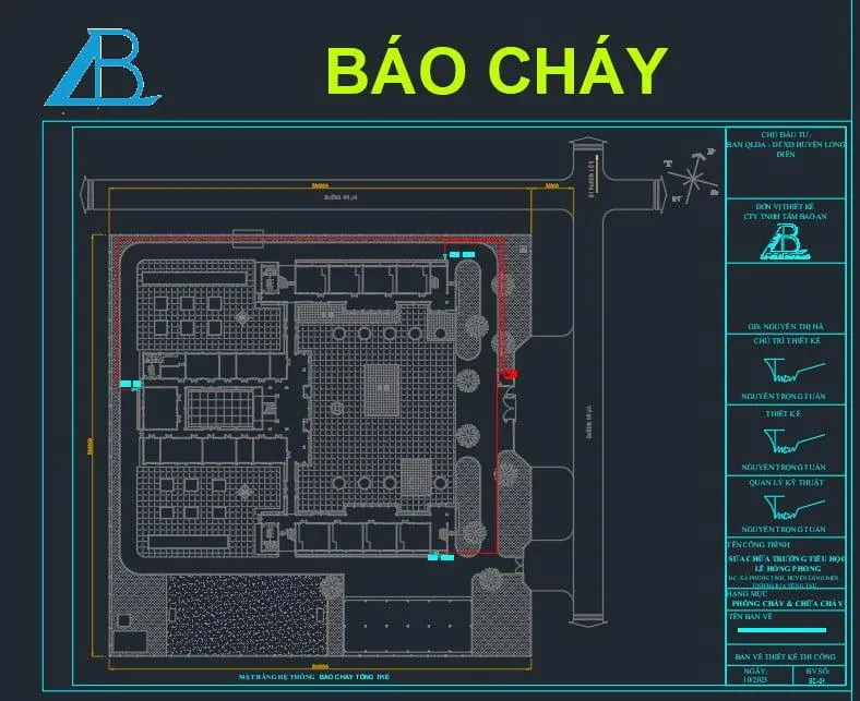 Bản vẽ Hệ thống báo cháy tự động