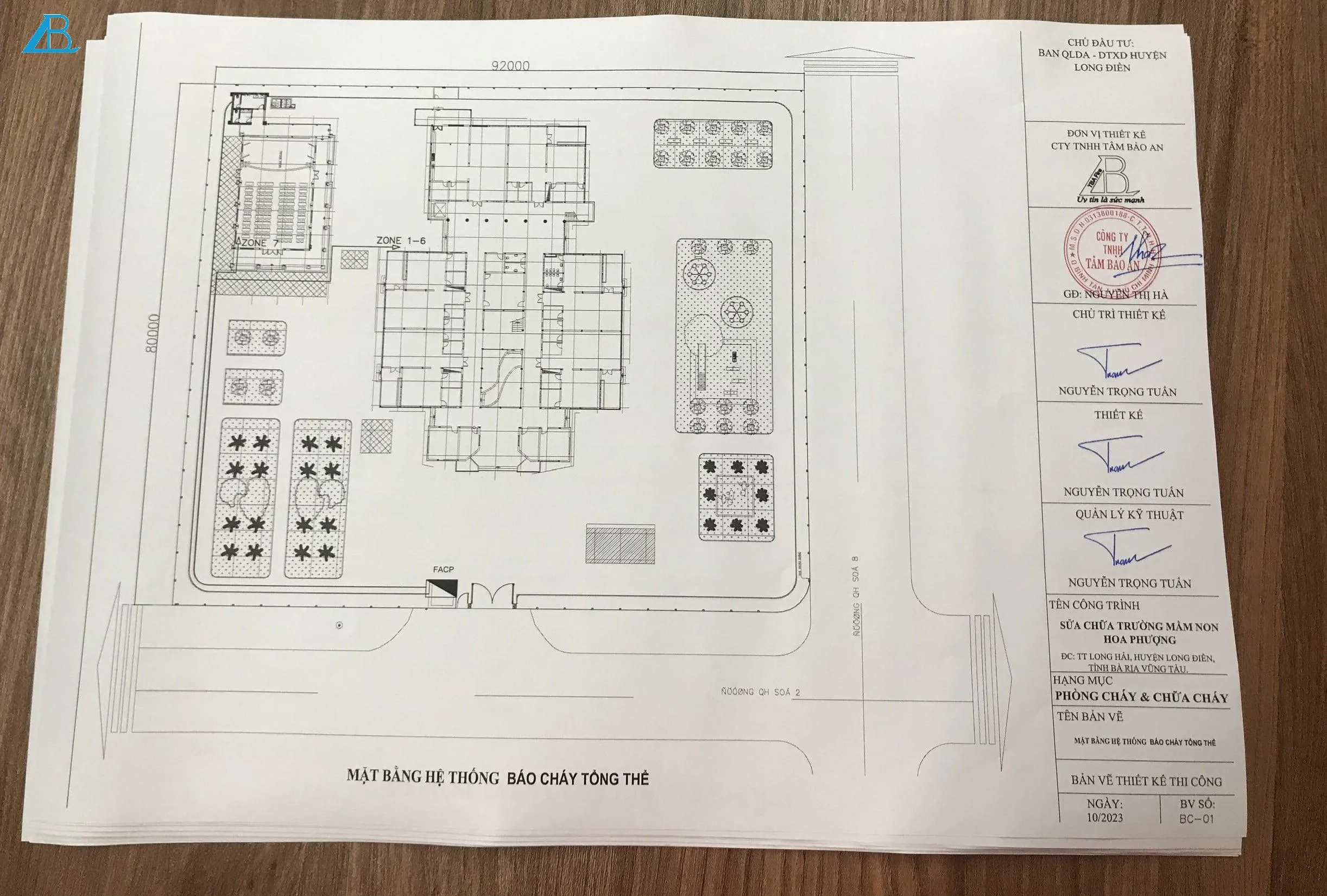 Bản vẽ thiết kế hệ thống báo cháy tự động